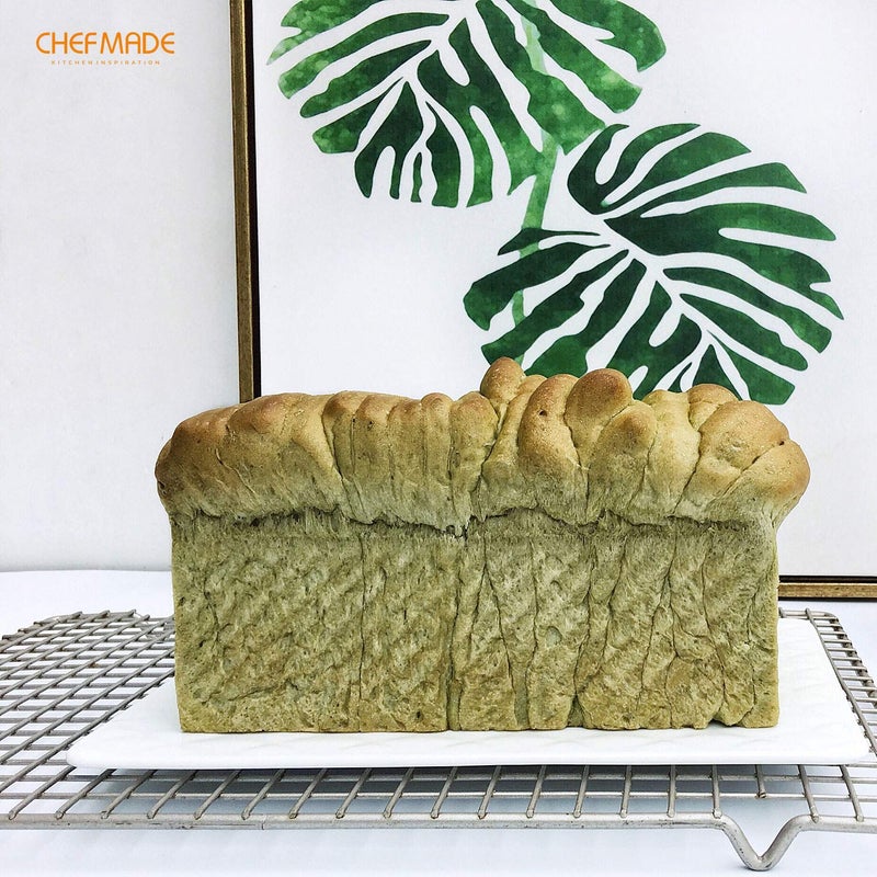 CHEFMADE Mini Pullman Loaf Pan with Lid, 0.66Lb Dough Capacity Non-Stick Rectangle Corrugated Toast Box for Oven Baking 2.8" x 8.1"x 2.8"(Champagne Gold) - Image 5